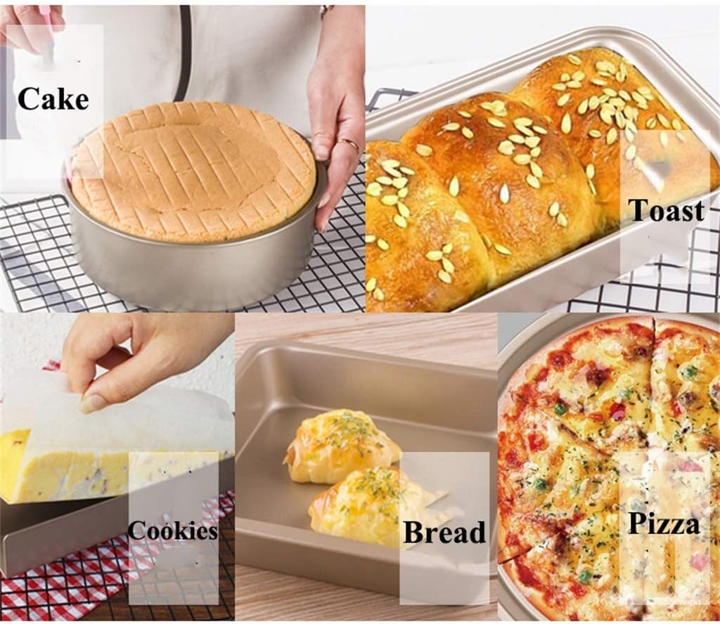Baking Set Non Stick Tray High Temperature Resistant Kitchen Tools For Oven Baking Mould For Bread, Cake, Cookies (Color : D)