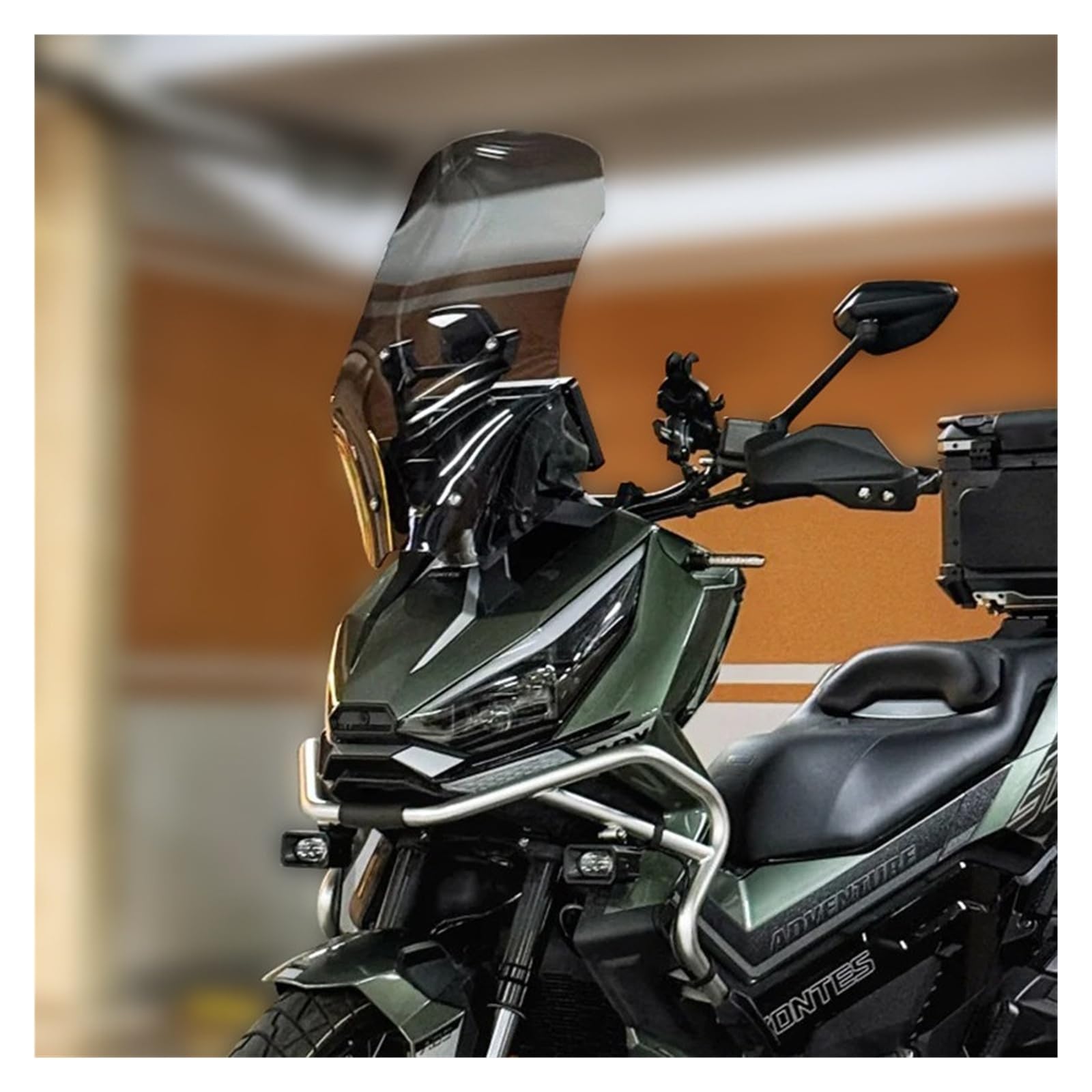 szyba motocyklowa Dla ZONTES 368G 368 G Motocykla Przednia Szyba Ochrona Klatki Piersiowej Wiatroszczelny, Odporny Deszcz Deflektor regulowana przednia szyba(57cm Smoky)