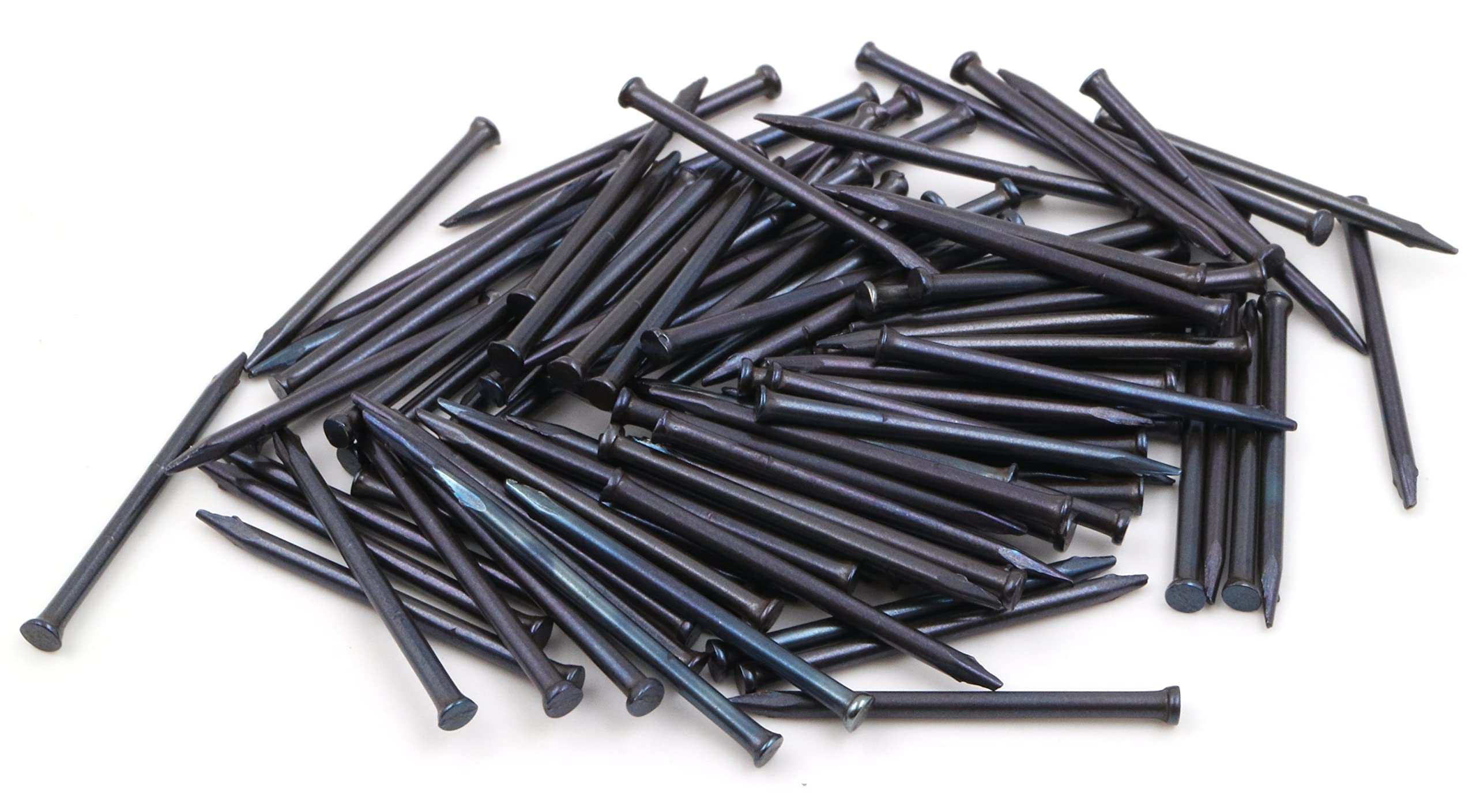 50 Perni In Acciaio Per Battiscopa 1.5x45mm - Testa Piatta E Svasata, Finitura Blu - Foto 3