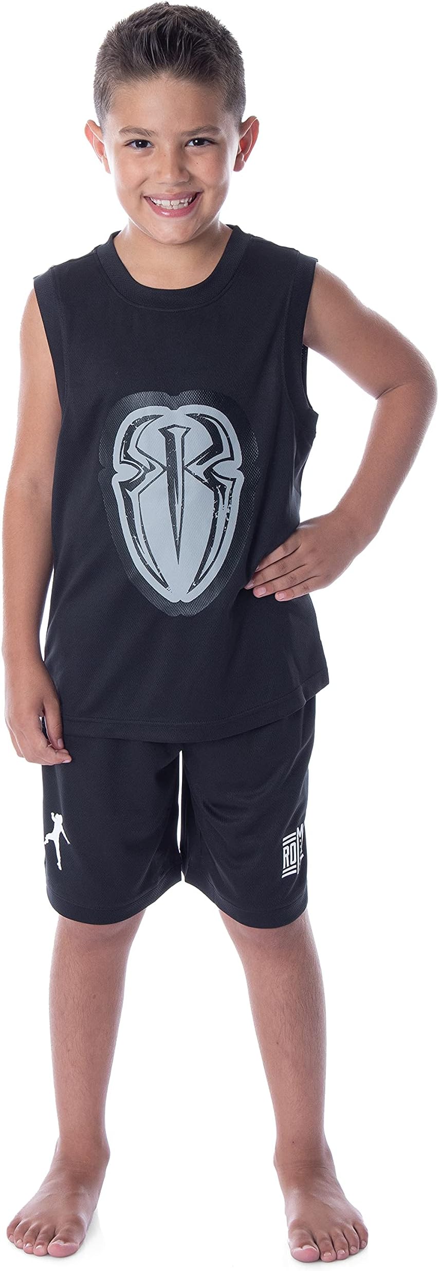 WWE Boys' Roman Reigns Icon Wreck Everyone and Leave Tank Short Pajama Set