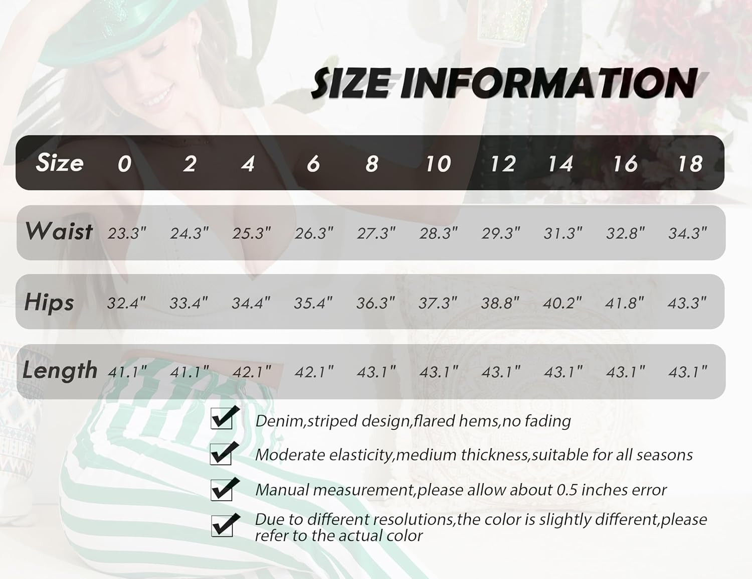 Flare Jeans for Women High Waisted Stretchy American Flag Bell Bottoms Denim Flare Pants - Image 3