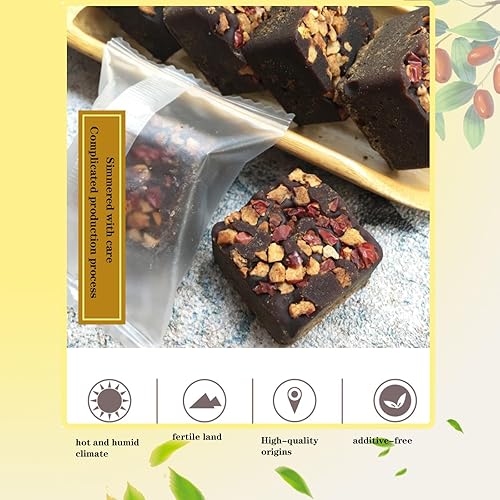 Miniatura 3 de Té de azufaifo de jengibre de azúcar moreno oscuro, 14.2 oz400 g Combinación de cubo de azúcar negro, dátiles rojos, jengibre triturado método