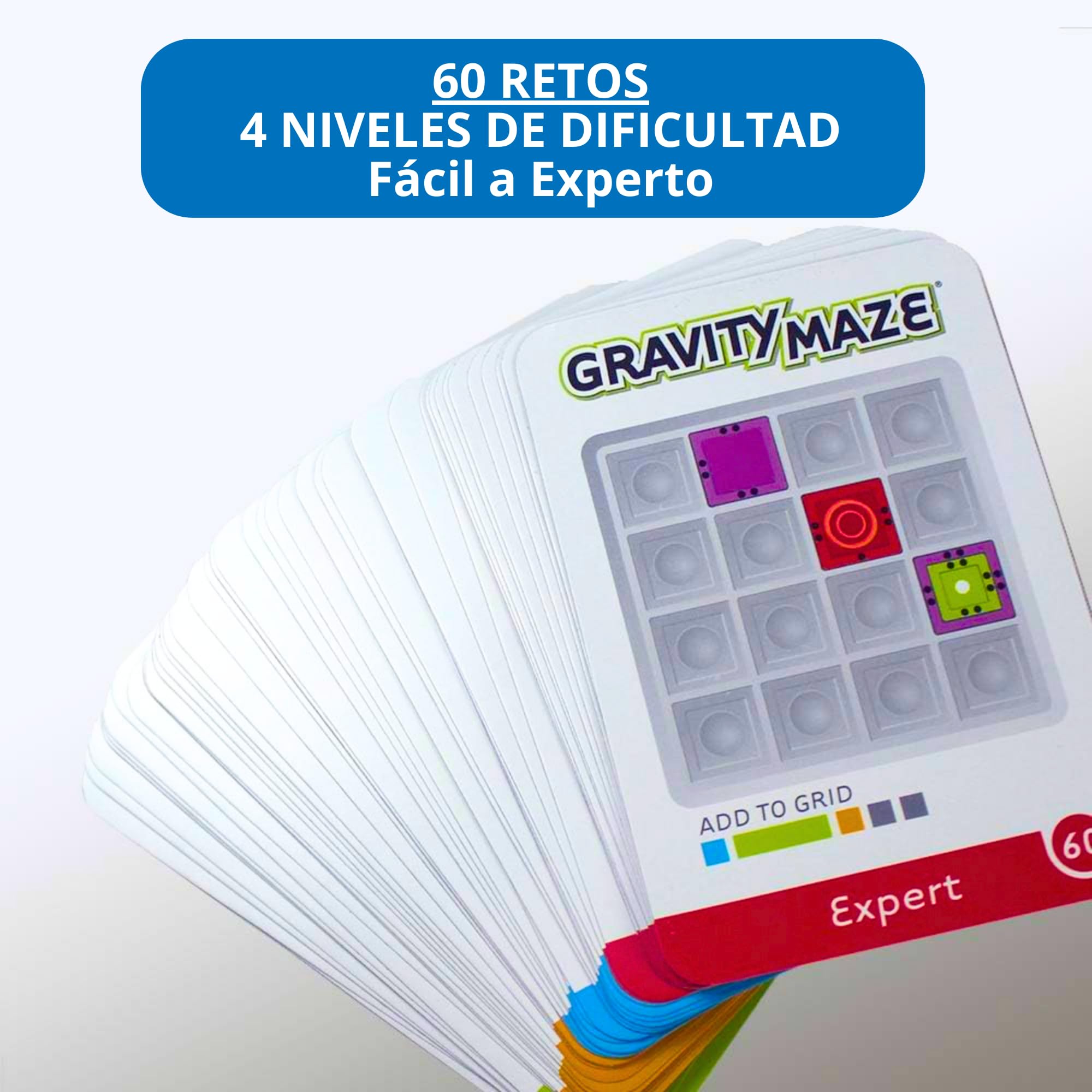 ThinkFun - Gravity Maze | Regalo Niño 8 Años | Juegos de Mesa Niños 8 Años o Más | Circuito Canicas | Marble Run Logica con 60 Desafios | Juegos Niños