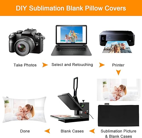 Vista 261 de Thmyo Paquete de 2 fundas de almohada cuadradas decorativas de algodón, fundas de almohada de sublimación en blanco, fundas de cojín blancas