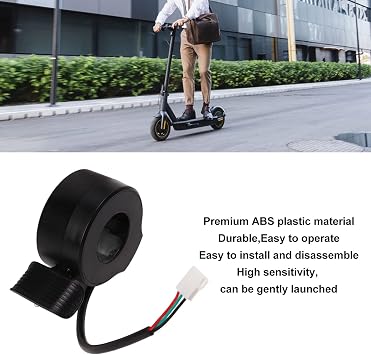Electric Scooter Finger Throttle Replacement, Universal Adjustable Thumb Accelerator Lever for E-Scooters - Ergonomic Design for 125cc 150cc 250cc with Brake Clutch Cable Connectors