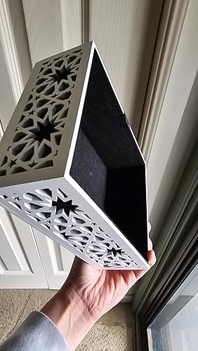 Miniatura 4 de GRAUES - Cubierta para timbre de puerta de diseño moderno decorativo, solo caja de madera (7.75 x 6 x 2.75 pulgadas)