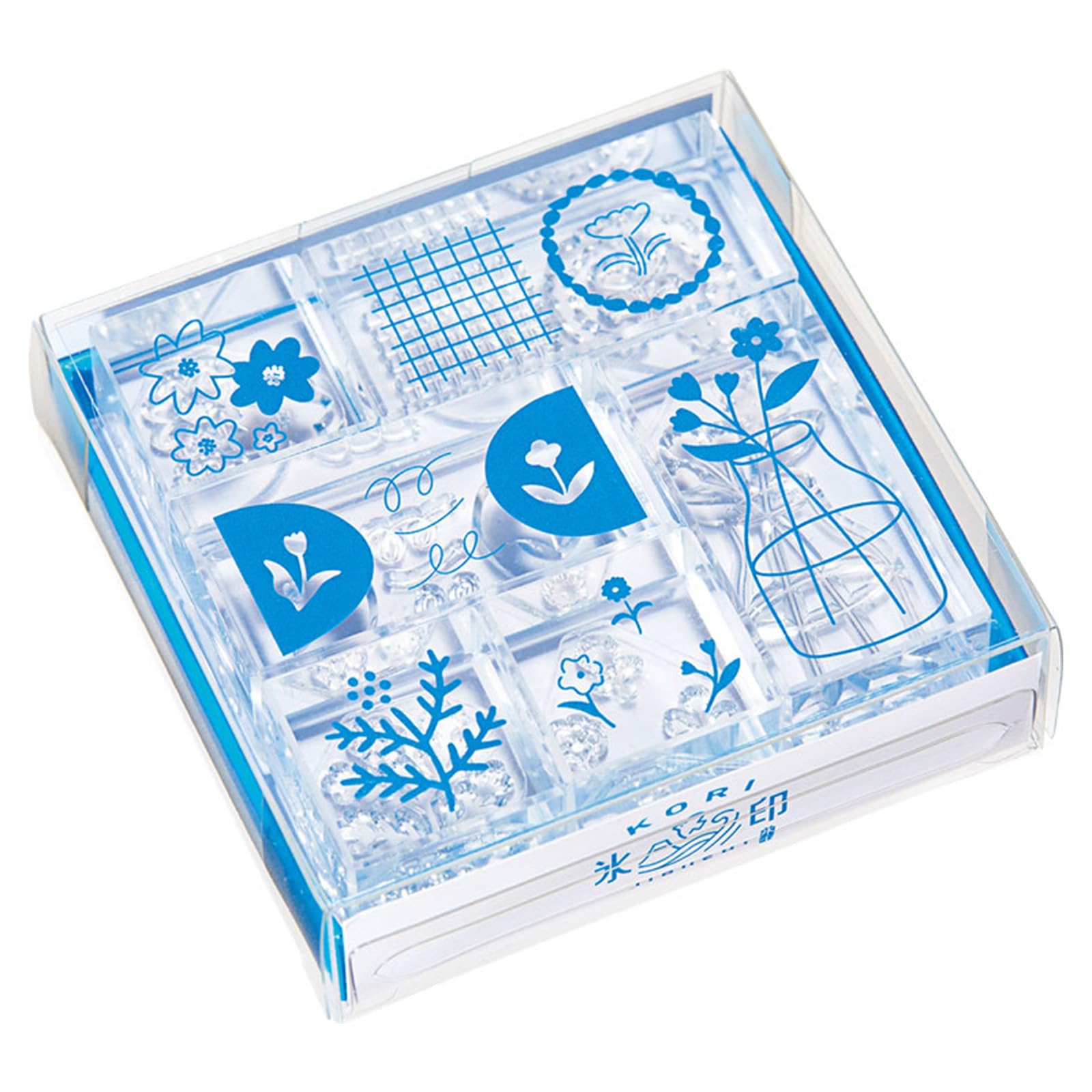 Amazon.co.jp: キングジム スタンプ 透明スタンプ 「氷印」 6個