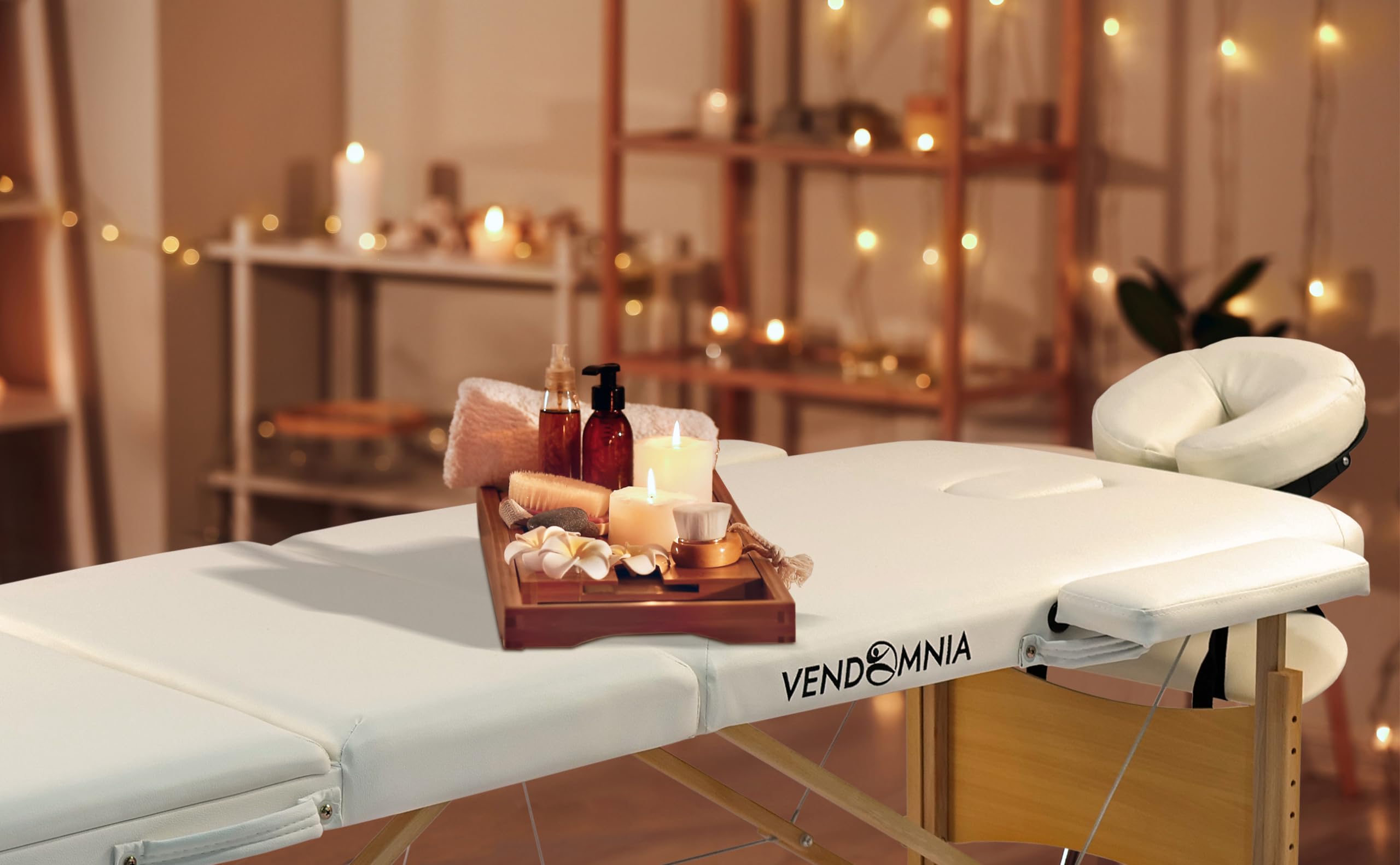 VENDOMNIA Mobile Massageliege - Aluminium mit 2 Zonen höhenverstellbar inkl. hochwertiger Kopfstütze Tasche Armlehnen - Farbwahl Klappbar, Massagetisch Massagebett Massagebank Behandlungsliege