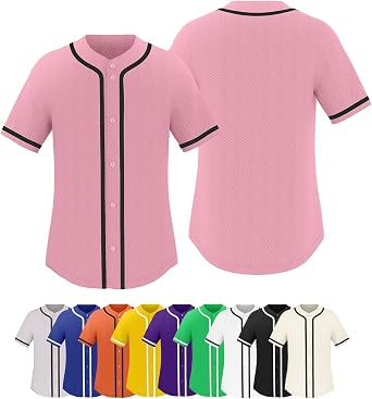 babyhealthy Blank Baseball Jersey for Men Softball Jerseys Shirt, S-4XL