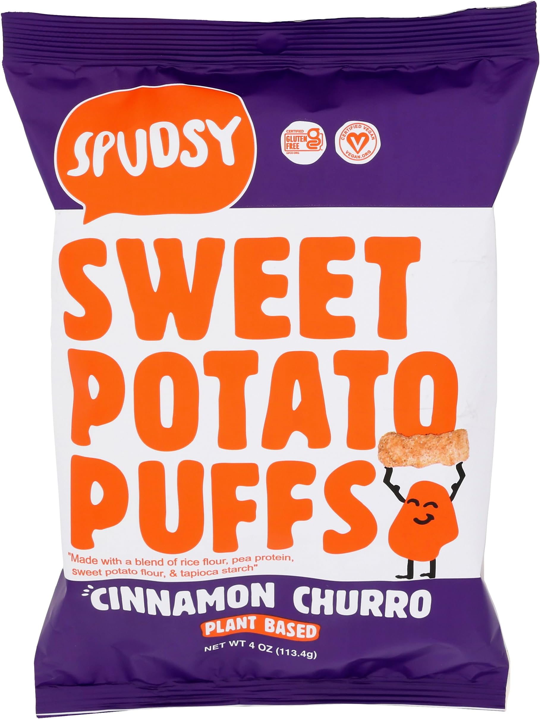 Spudsy, Cinnamon Churro Sweet Potato Puffs, 4 Ounce