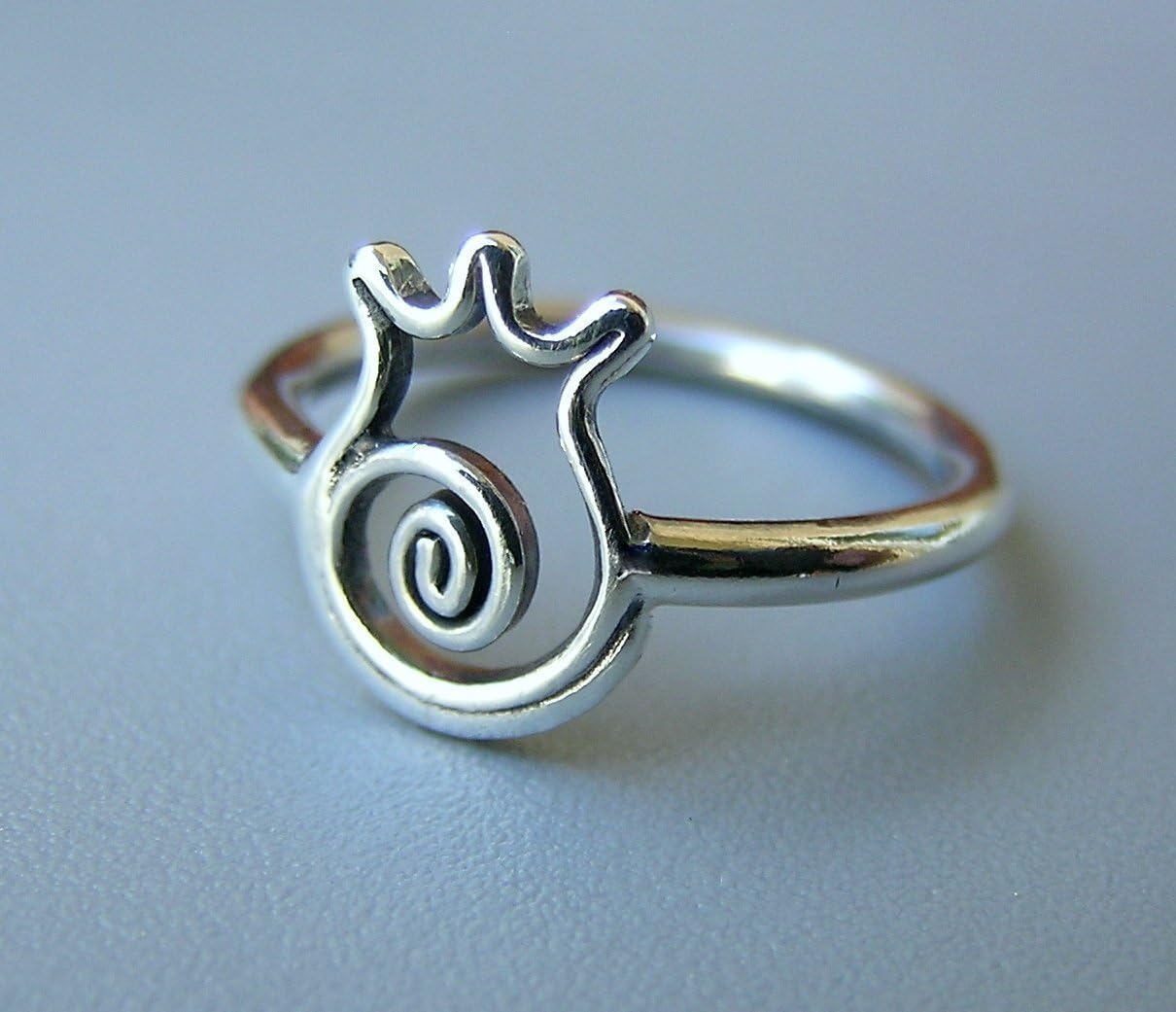 Pomegranate silver ring, Rimon judaica ring handcrafted in sterling silver, your size. prosperity and abundance ring, Kabbalah ring.