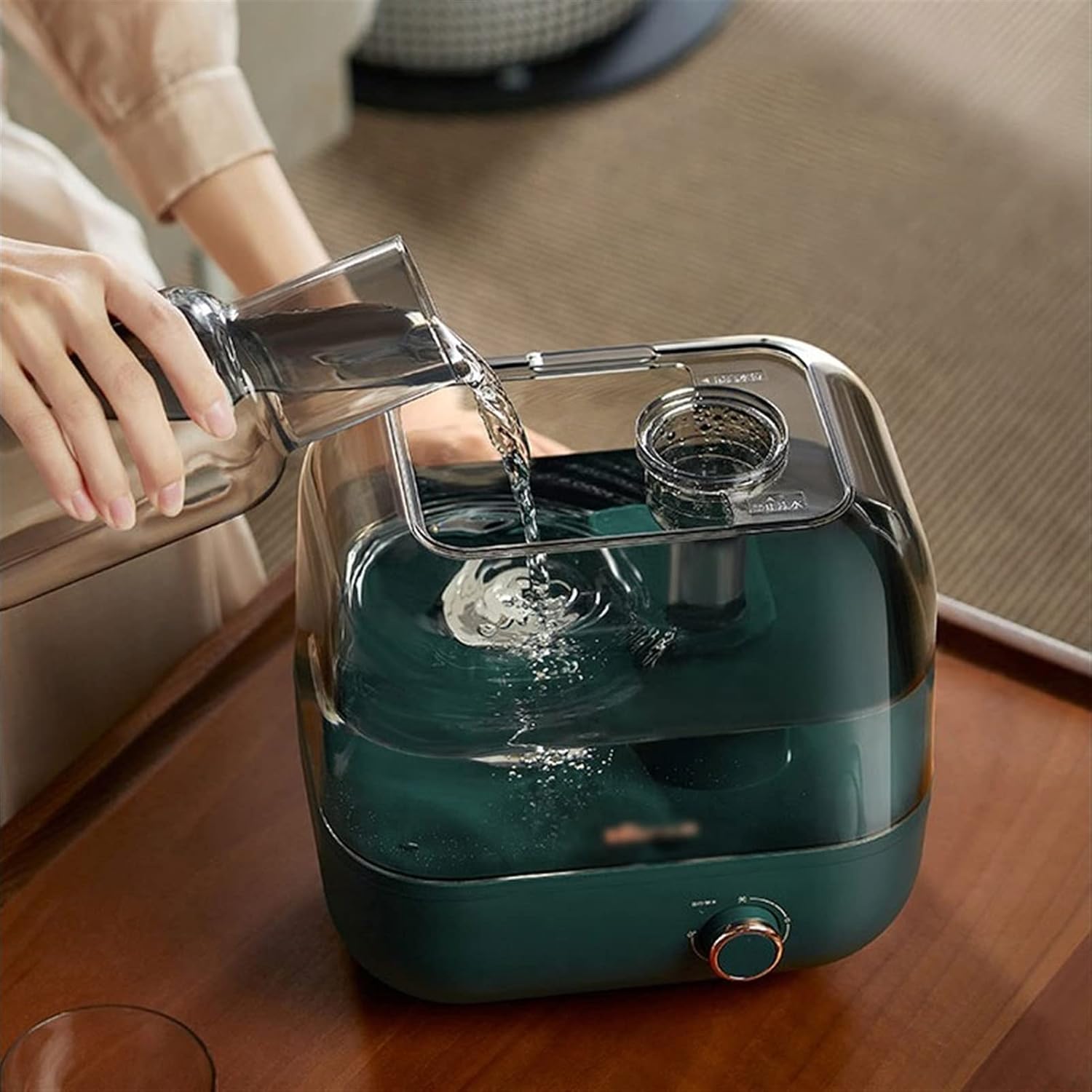 5L Large Capacity Humidifier Home Mute Humidifier Top Fill Oil Diffuser Waterless Automatic Power Off Humidifier with Adjustable -360° Rotation Nozzle