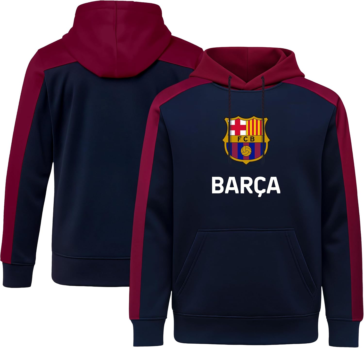 Icon Sports Officially Licensed FC Barcelona Pullover Hoodie - Unisex Adult - Image 2