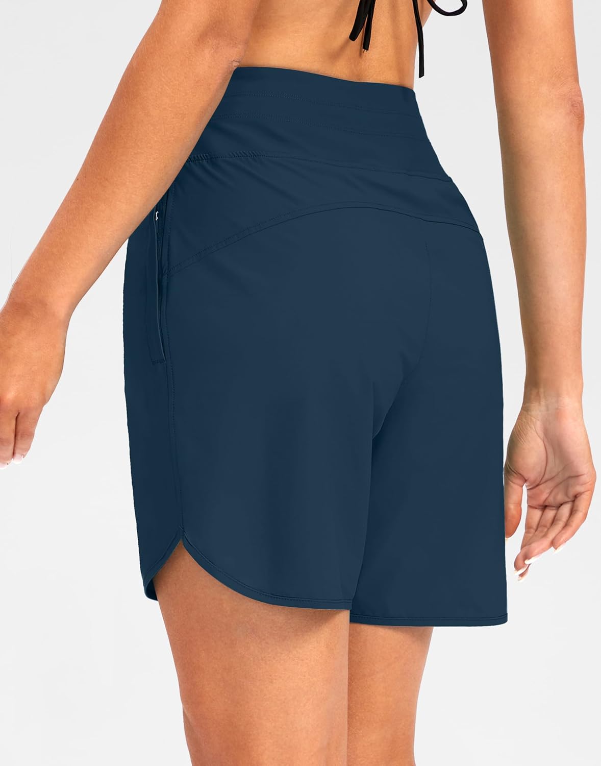 G Gradual Women's 7" Quick Dry High Waisted Swim Board Shorts with Zipper Pockets UPF 50+ Beach Shorts for Women with Liner - Image 2