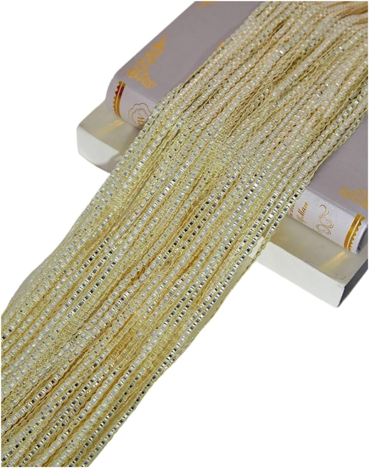 String Curtains Door String Curtain, Wall Panel Fringe Window Room Divider Blind, Home Patio Bedroom Decorative Tassel Screen Ribbon Strings for Doorways(Buff)