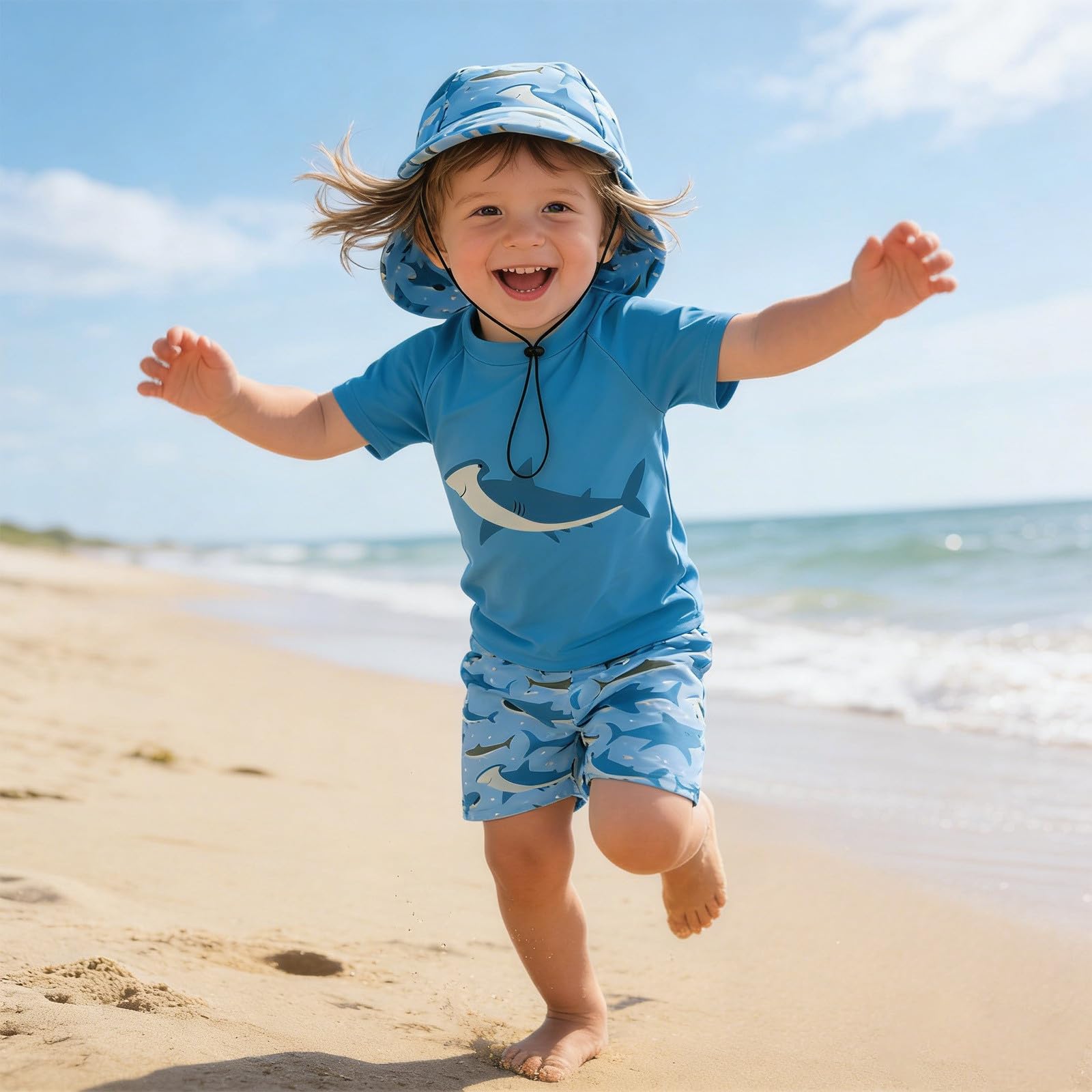 Generico Costume Bambino Anti UV Costume Neonato Anti UV 8 Anni Tuta Neonata Protezione Bambina 6 9 Mesi Mare Intero Costumi Cappello Bagno da Piscina Bimbo 100 UPF 50 Costumino 3 4 Maglietta Vestiti