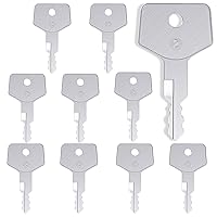 Vista 11 de 10Pcs CAT 5P8500 Ignition Switch Keys Equipment Key Set, Caterpillar Excavator Equipment Keys