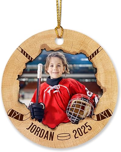 Vista 22 de Adorno de Navidad personalizado con imagen de jugador de béisbol para niños y niñas, adorno de béisbol con foto con nombre personalizado, regalos
