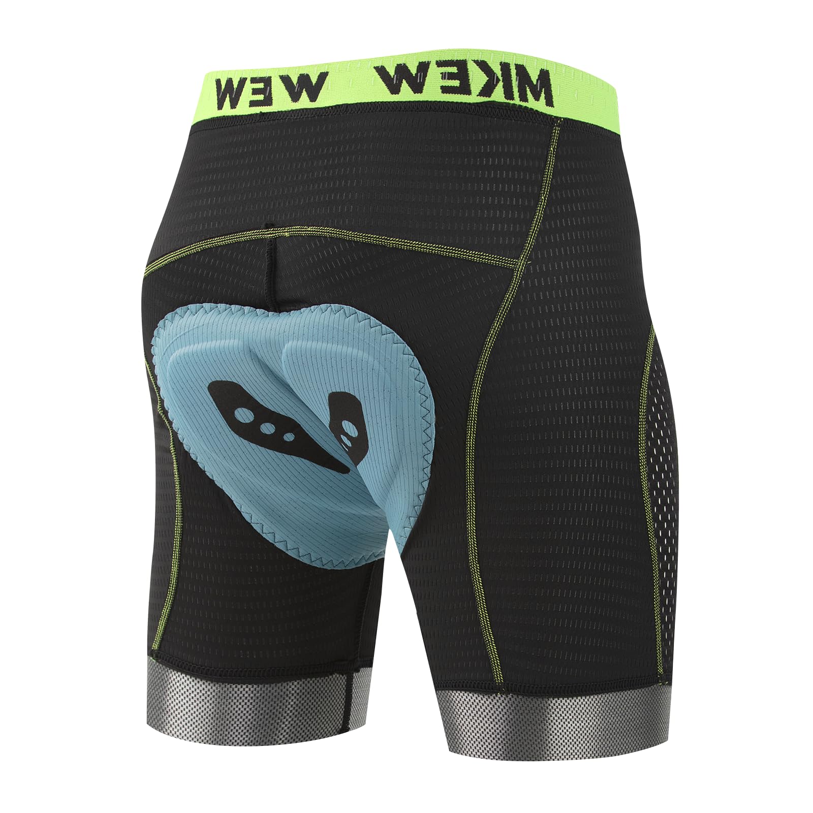 MKEW Men's High Density Sponge Padded Cycling Underwear Bike Shorts Underwear MTB Liner Road Biking Bicycle Clothes (US, Alpha (Alpha), XL, Regular, 1, Green)