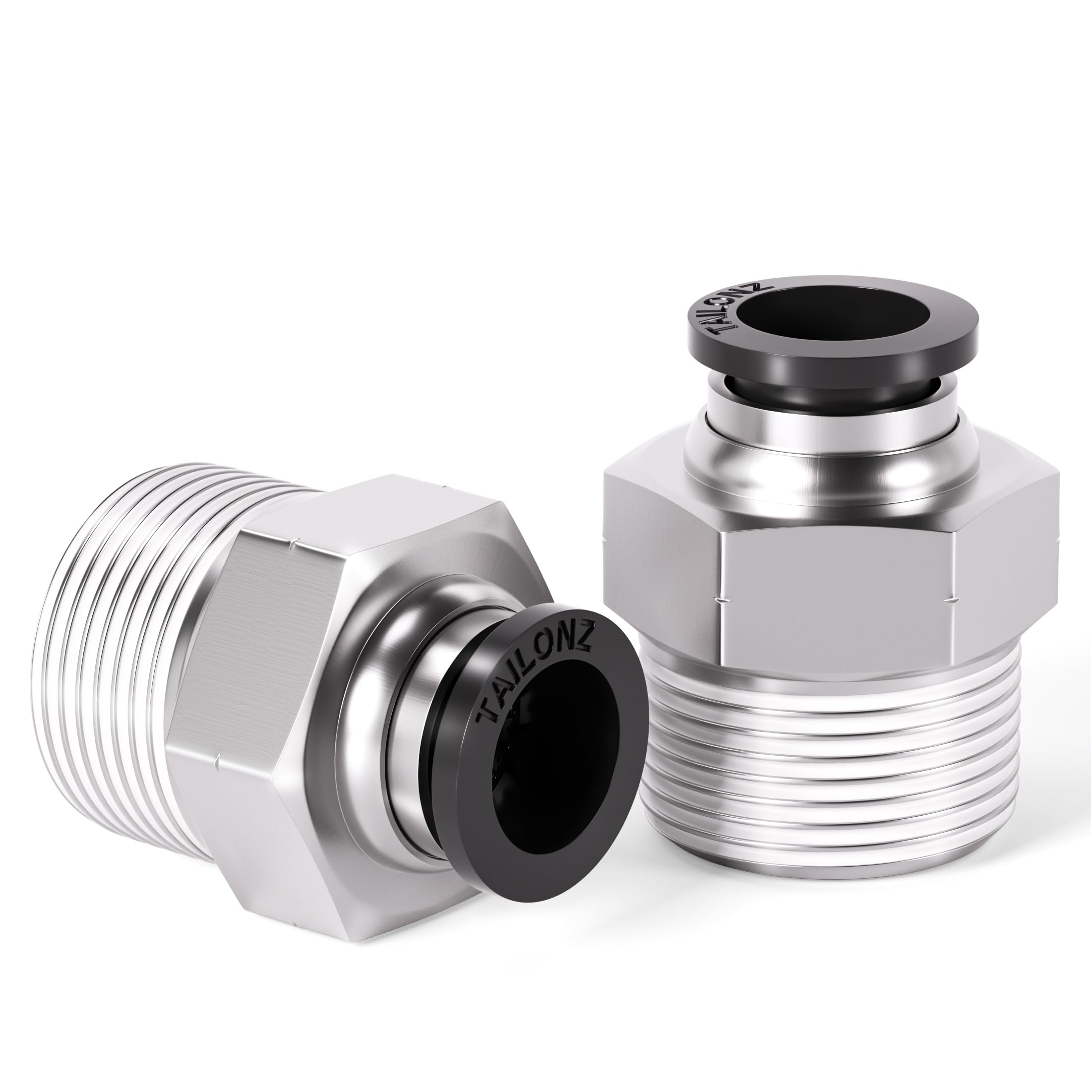 Racor neumático 3/8 tubo a 1/2 NPT macho conector rápido push lock para aire comprimido