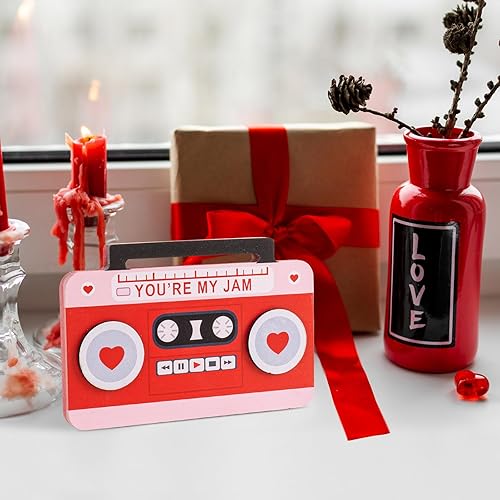 Miniatura 6 de Letrero de madera para el día de San Valentín, bandeja escalonada de mesa para el día de San Valentín, decoración de interiores para el hogar,