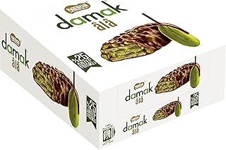 Nestlé DAMAK Ala Antep Fıstıklı Kremalı (%32.5), Antep Fıstıklı Sütlü Çikolata Kaplamalı Gofret 12 Adet x 30 g
