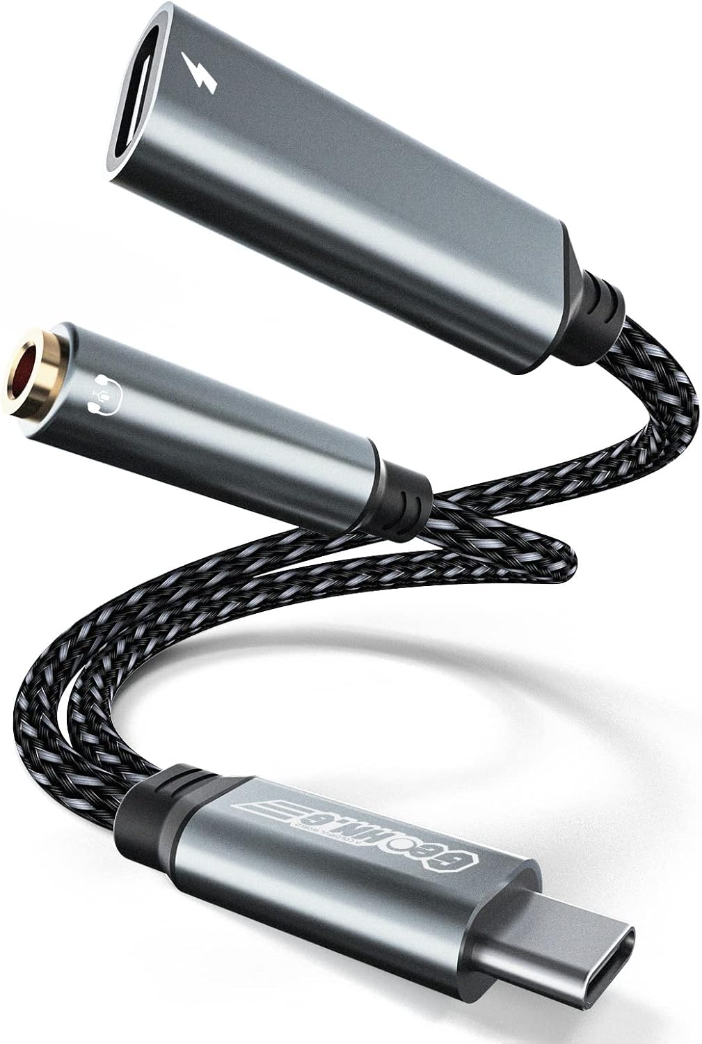 USB C auf 3,5mm Klinke Kopfhörer Adapter und Laden, 2in1 USB Typ C