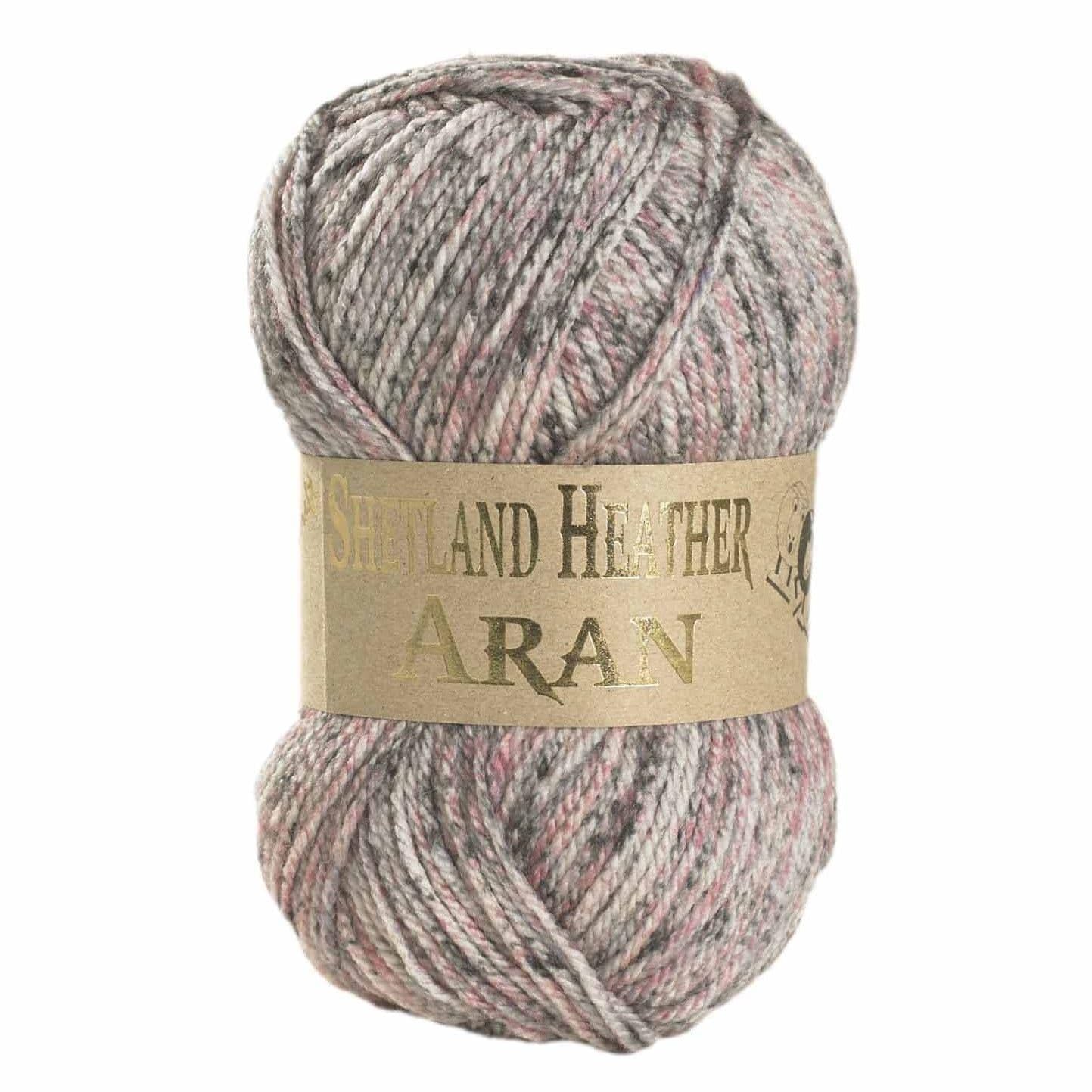 WoolCraft Shetland Heather Aran Knitting & Crochet Yarn, Great Value Yarn Available in 15 Tweed Effect Aran Colours, 75% Acrylic & 25% Wool, 200 Metres, 100g Balls, Pack of 3, Calluna โ image 1