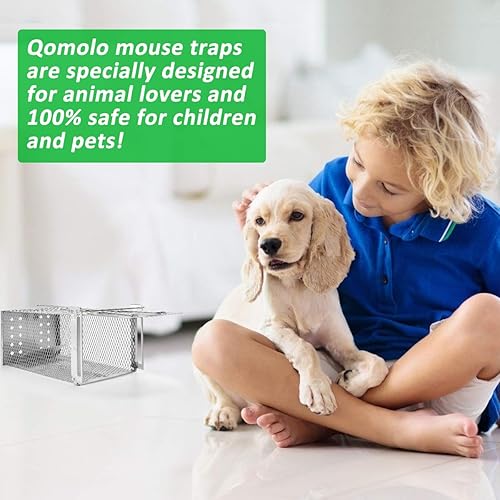 Miniatura 3 de Jaula de trampa para ratas vivas humana para ratas, ardillas, ardillas  captura y liberación segura, 11.02 x 5.51 x 4.72 pulgadas para uso en