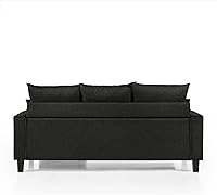 Vista 7 de HOMES: Inside + Out Bevis - Moderna seccional convertible para sala de estar y dormitorio, sofá en forma de L con tela de lino para apartamento