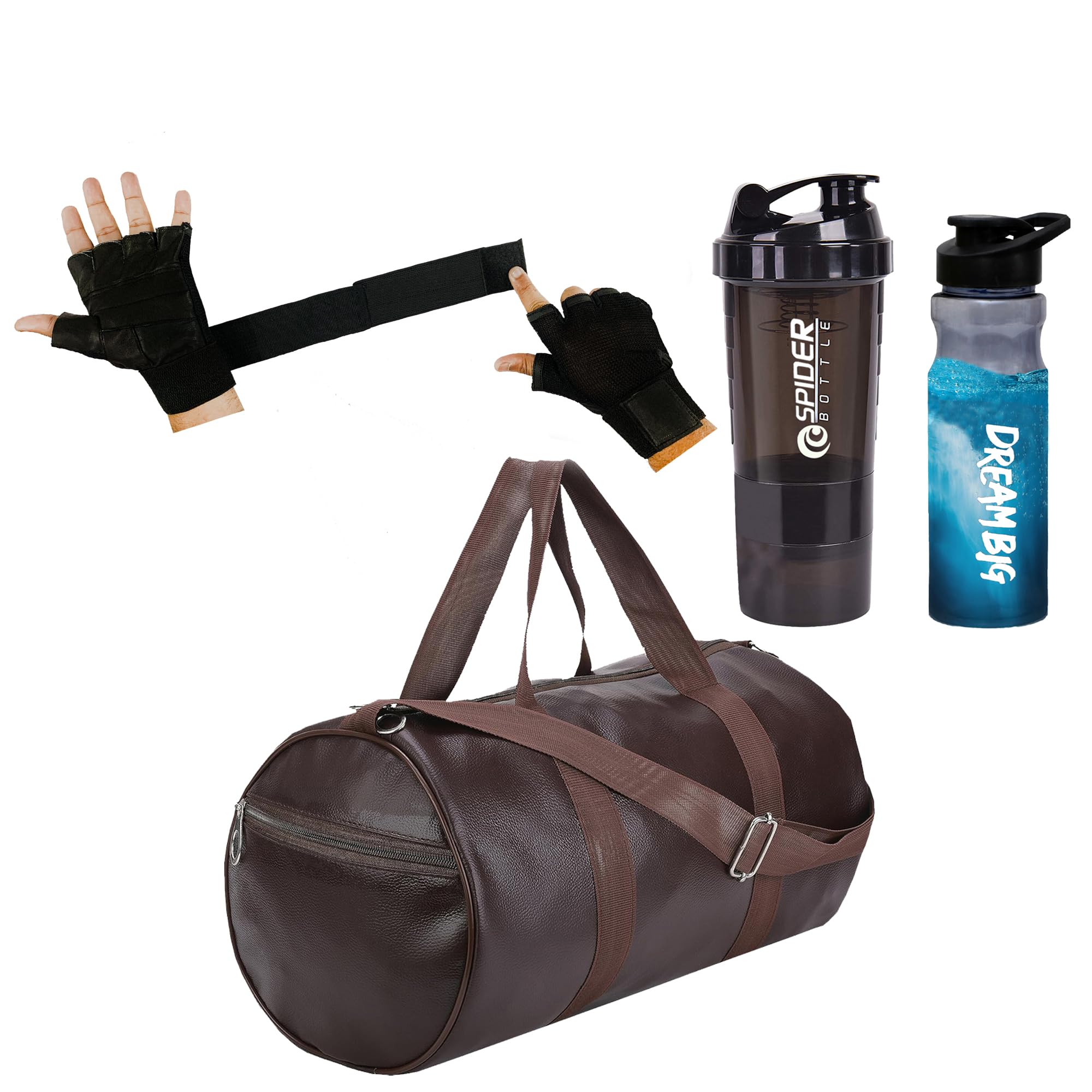 Ultimate Gym Accessories Combo Set for Men and Women Workout - Boost Your Workout with Gym Gloves, Duffle Bag, Shaker - All-in-One Fitness Gym Kit (Brown+ Black)-image-38