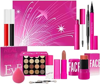 Makeup Kit - Full Professional Long Lasting Set | Sweat Proof Beginner Makeup Tool | For Women, Girl, Adults, Christmas, Birthday, Halloween, Play, Toy, Pretend, All In Cosmetic Collection