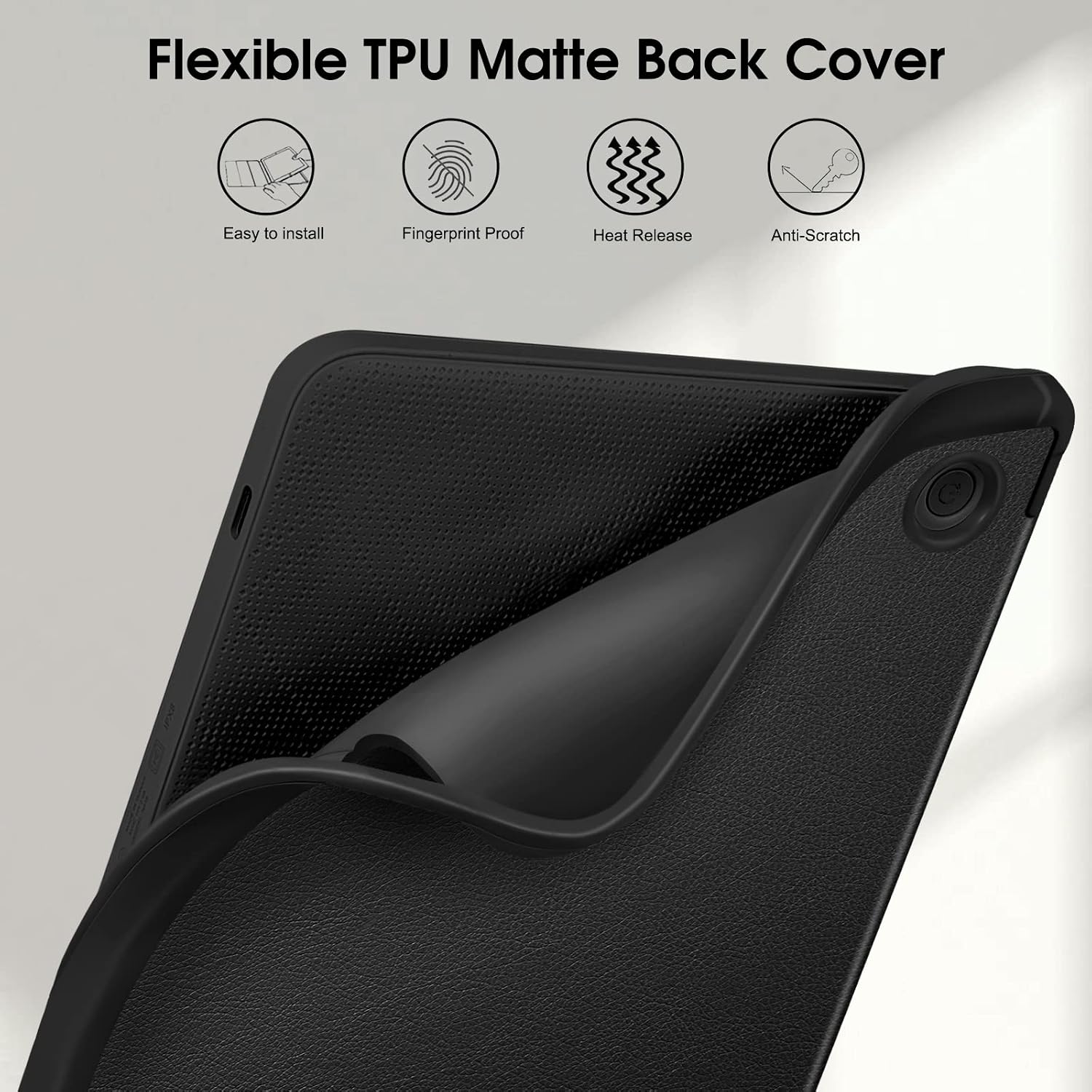 Fintie Slim Case for Kobo Libra 2 (2021 Release) - Soft TPU Protective Back Cover with Auto Wake/Sleep for 7" Kobo Libra 2 eReader, Black