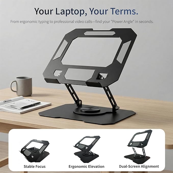 Soporte para Laptop Ajustable 360° con Llave de Ajuste miniatura 4