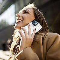 Vista 6 de HAOPINSH for iPhone 12/12 Pro Wallet Case with Card Holder, White Leopard Cheetah Pattern Back Flip Folio PU Leather Kickstand Card Slots Case for