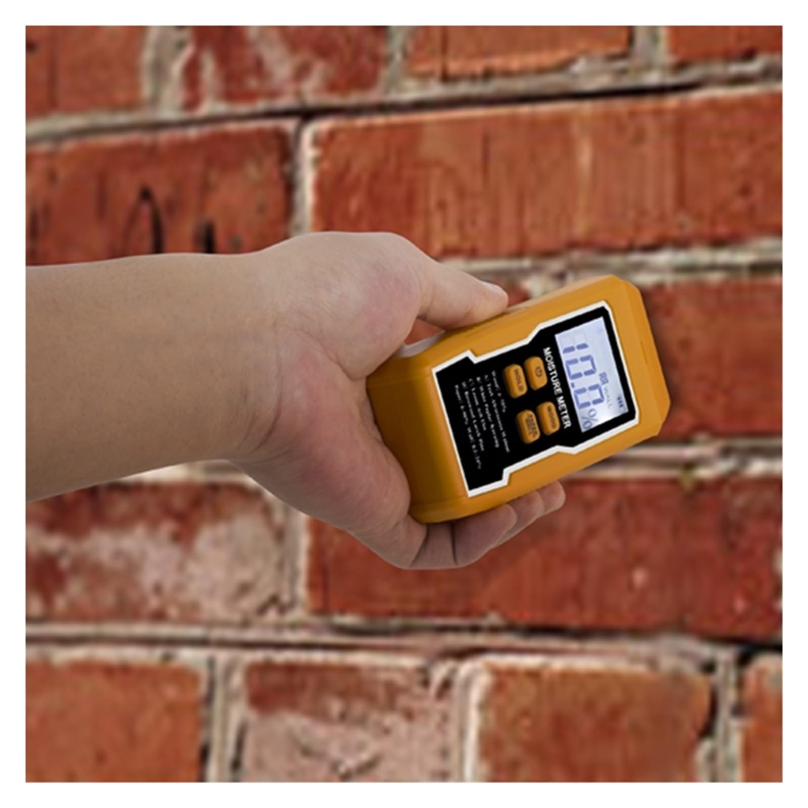 Feuchtigkeitsmessgerät, Digitaler Feuchtigkeitsmesser, LCD-Holz-, Bambus-, Boden-, Papier-, Wand- und Gebäudefeuchtigkeitstester, 4% - 90% Holz-Feuchtigkeitsdetektor-Anzeige(2 Pins)