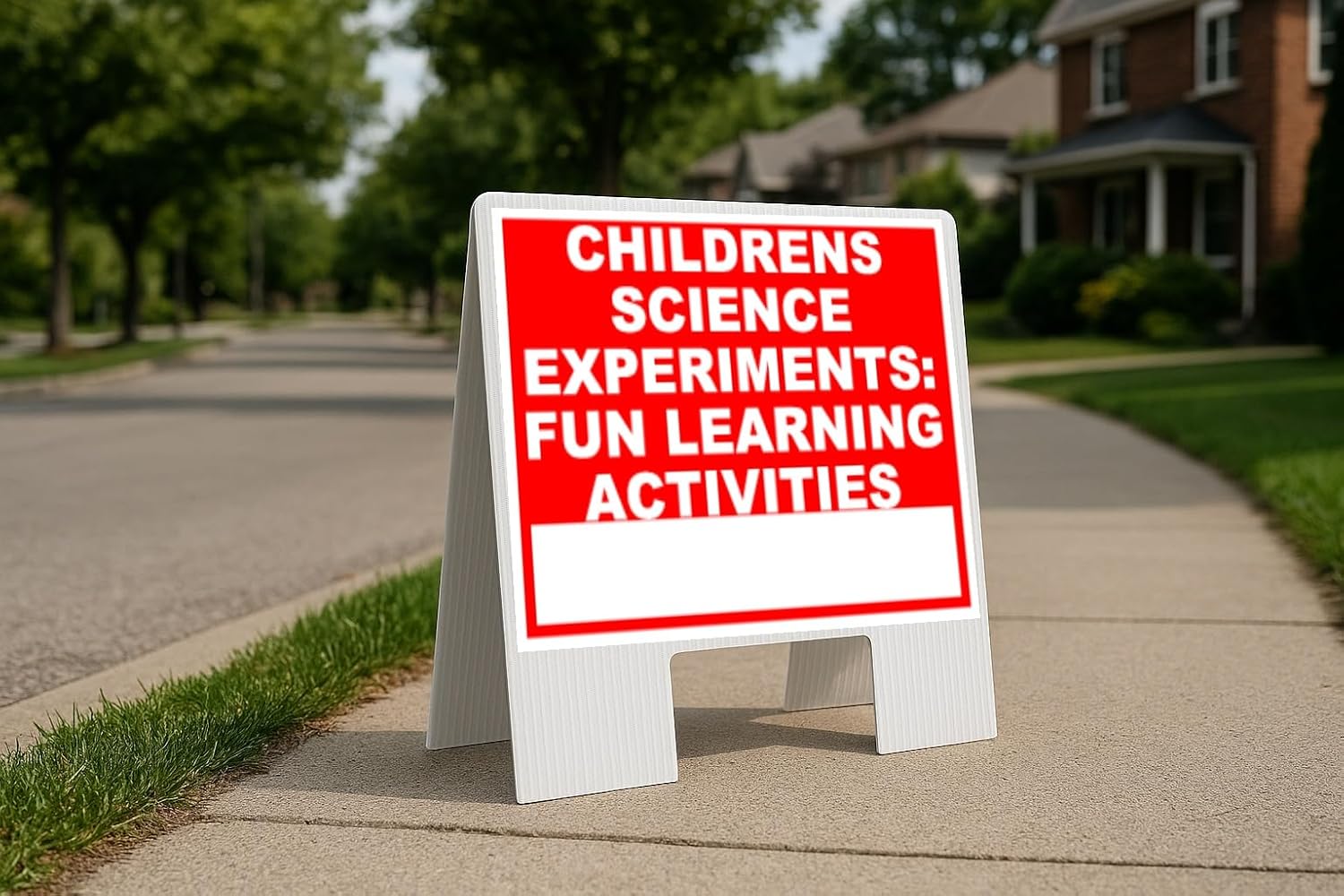 Childrens Science Experiments Fun Learning Activities Write On Me Red Folding Coroplast A-Frame with Double-Sided 23in x23in