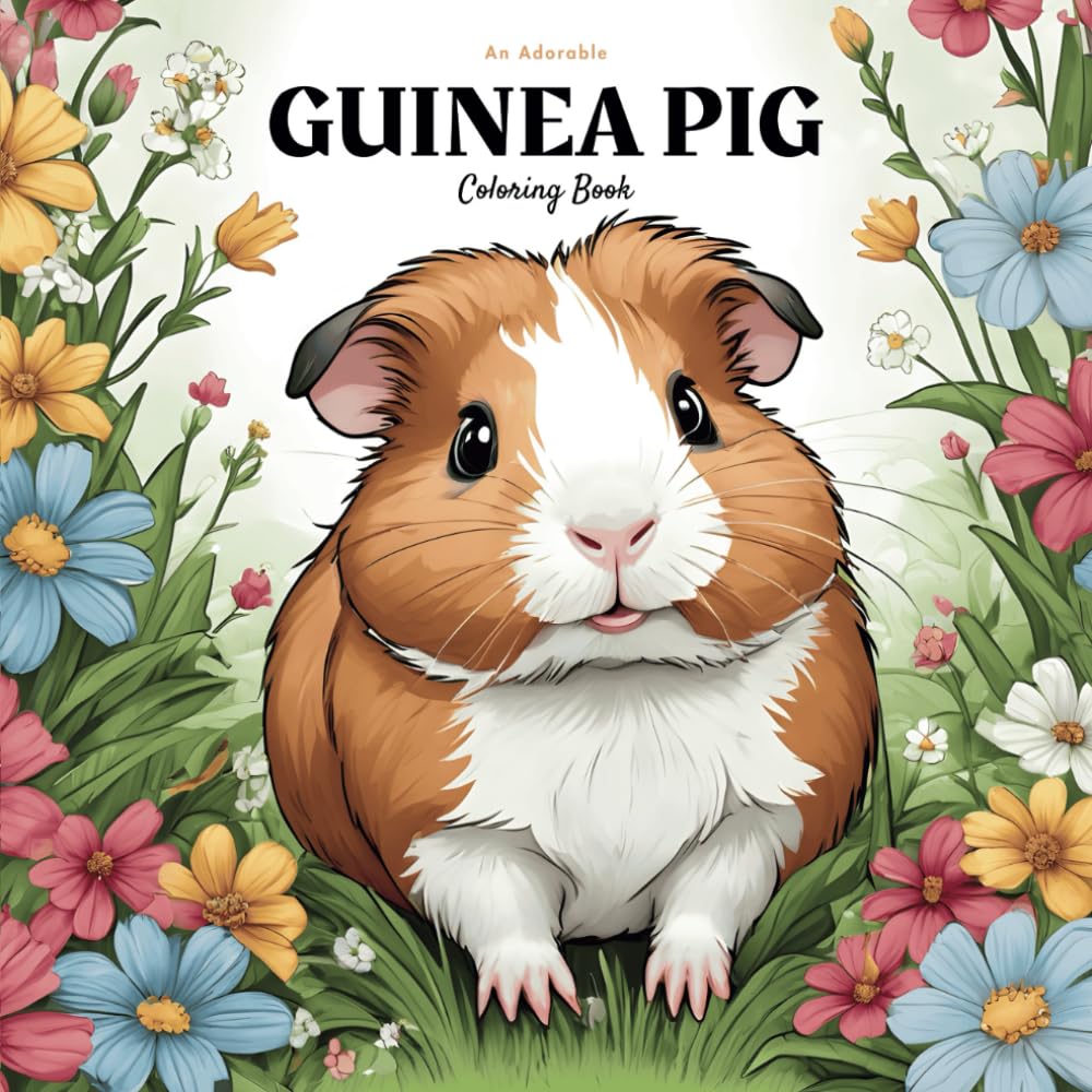 An Adorable Guinea Pig Coloring Book: A Cute Guinea Pig coloring book For Adults & Kids, With 40 Illustrations.