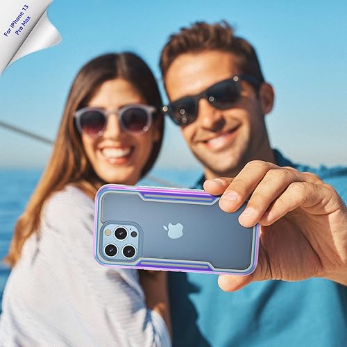 Miniatura 7 de Funda a prueba de golpes compatible con iPhone 13 Pro Max (2021), funda protectora de silicona suave transparente, funda de aluminio resistente para