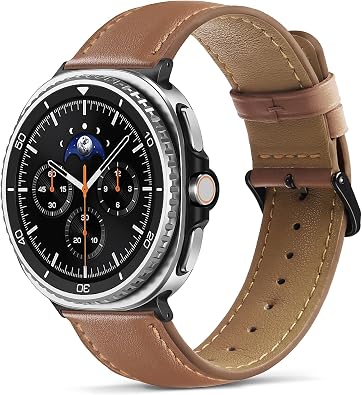 Leather Band Compatible with Samsung Galaxy Watch 8 40 44mm/ 8 Classic 46mm