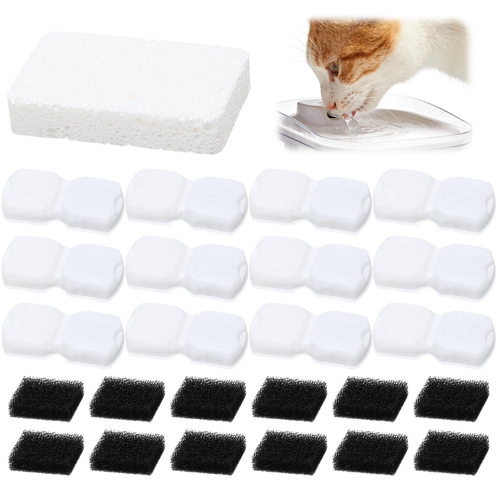 Filtres pour fontaine à eau pour chat finis les poils et le calcaire dans le distributeur