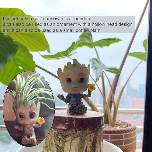 Miniatura 7 de Accesorios para colgar en el automóvil pequeño árbol sonriente con oscilación accesorios para colgar en el espejo del automóvil colgante de Hombre