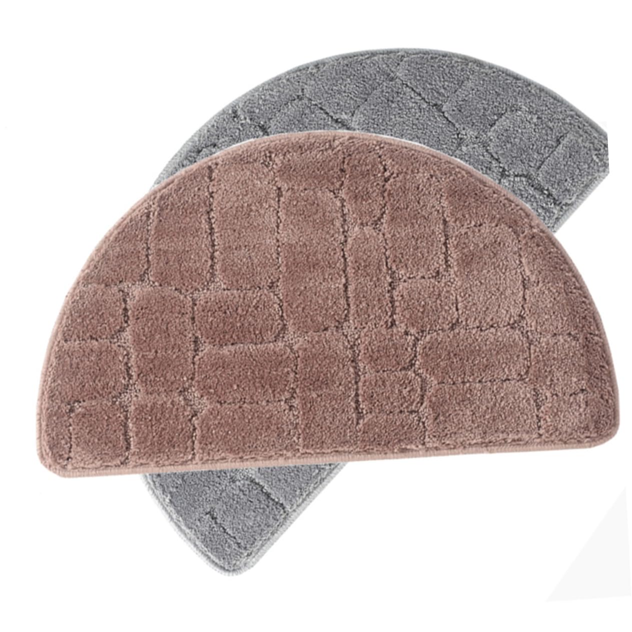 Tapis de bain fibre absorbante marron microfibres pour sol de cuisine