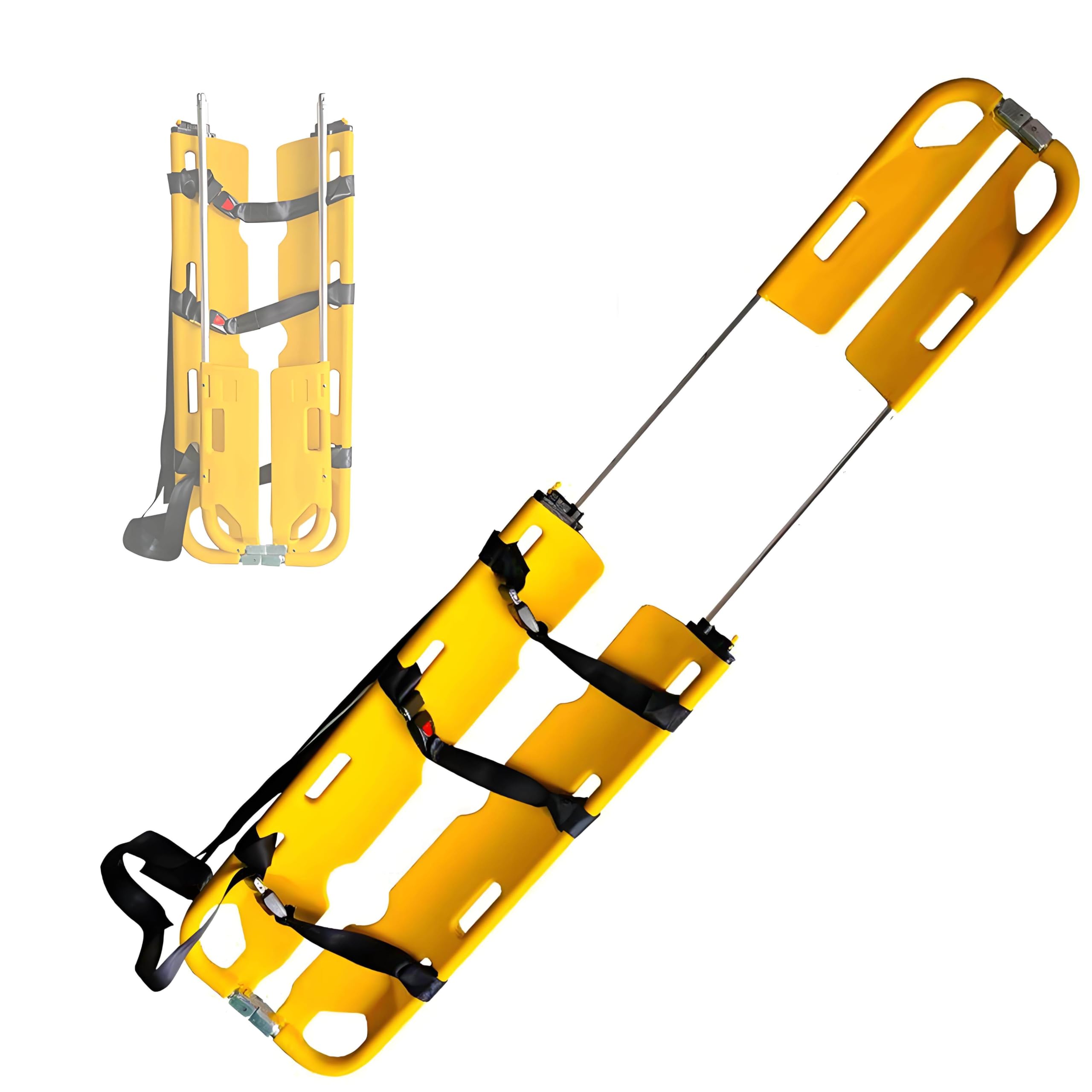 Camilla De Cuchara De Plástico, Camilla Médica EMT, Camilla Portátil Plegable De Cuchara De Aluminio, Longitud De 160 a 210 Cm, Evacuación Heridos En Rescates Emergencia Stretcher