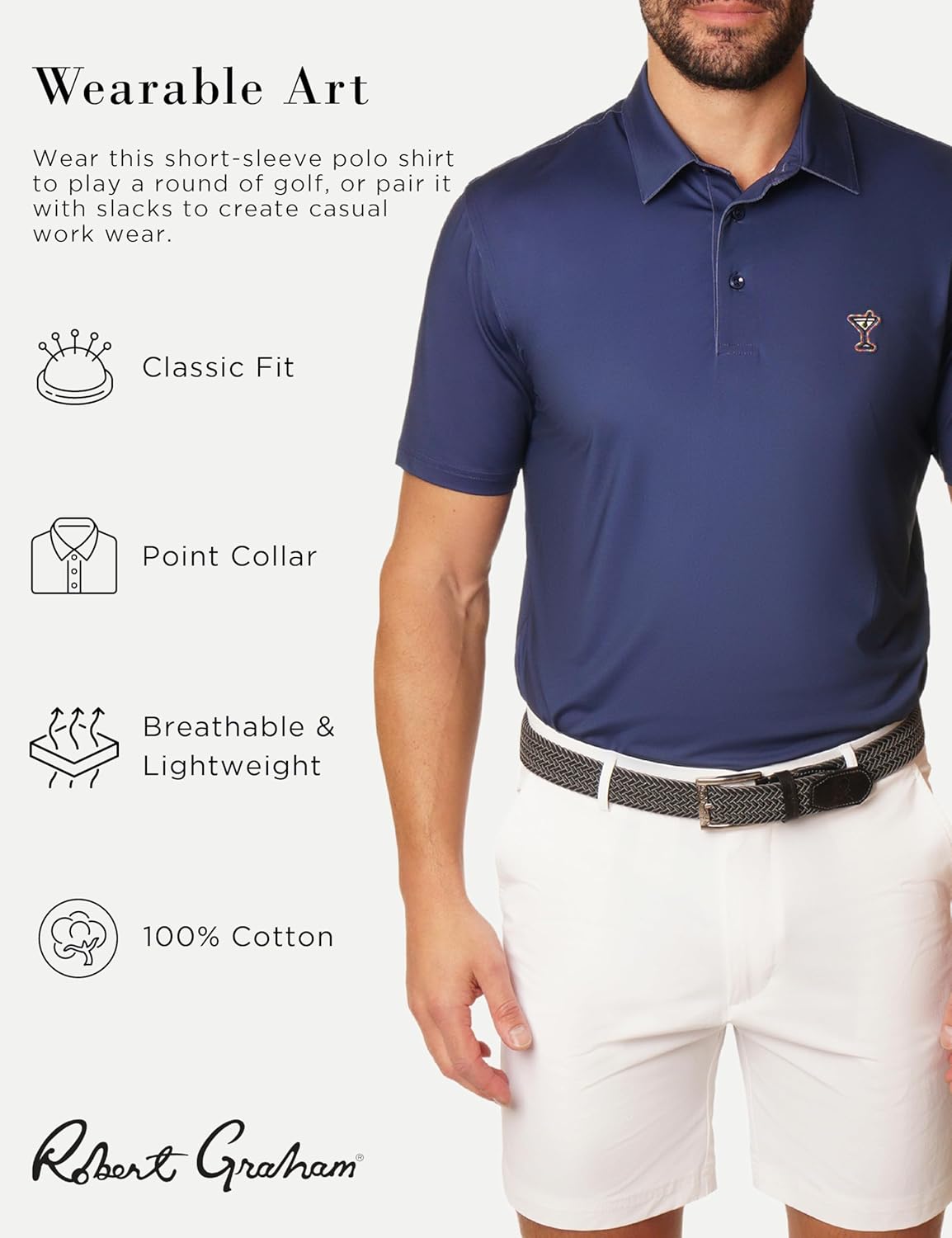 Robert Graham Men’s Martini Time Short-Sleeve Polo Shirt - Image 4