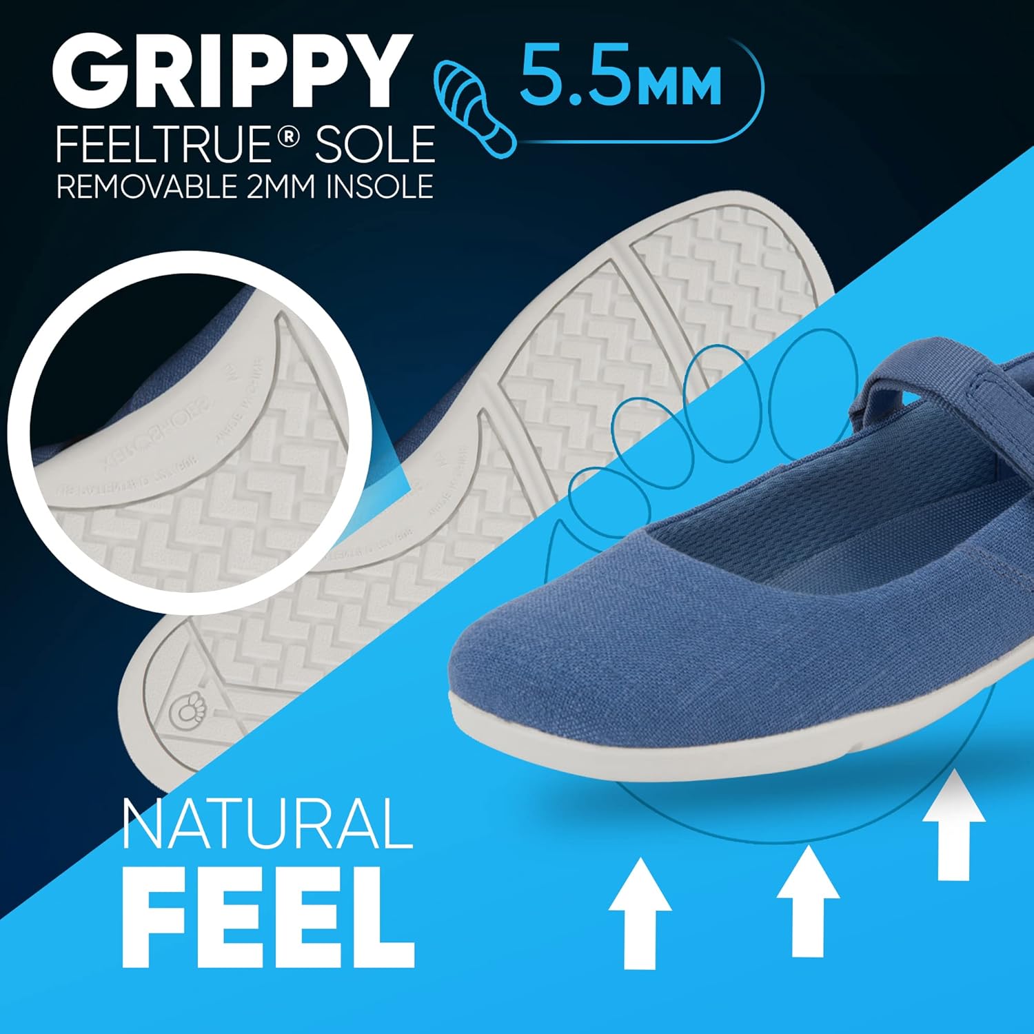 Xero Shoes Women's Cassie Hemp Shoe Comfortable Mary Jane Style Ballet Flat Flats