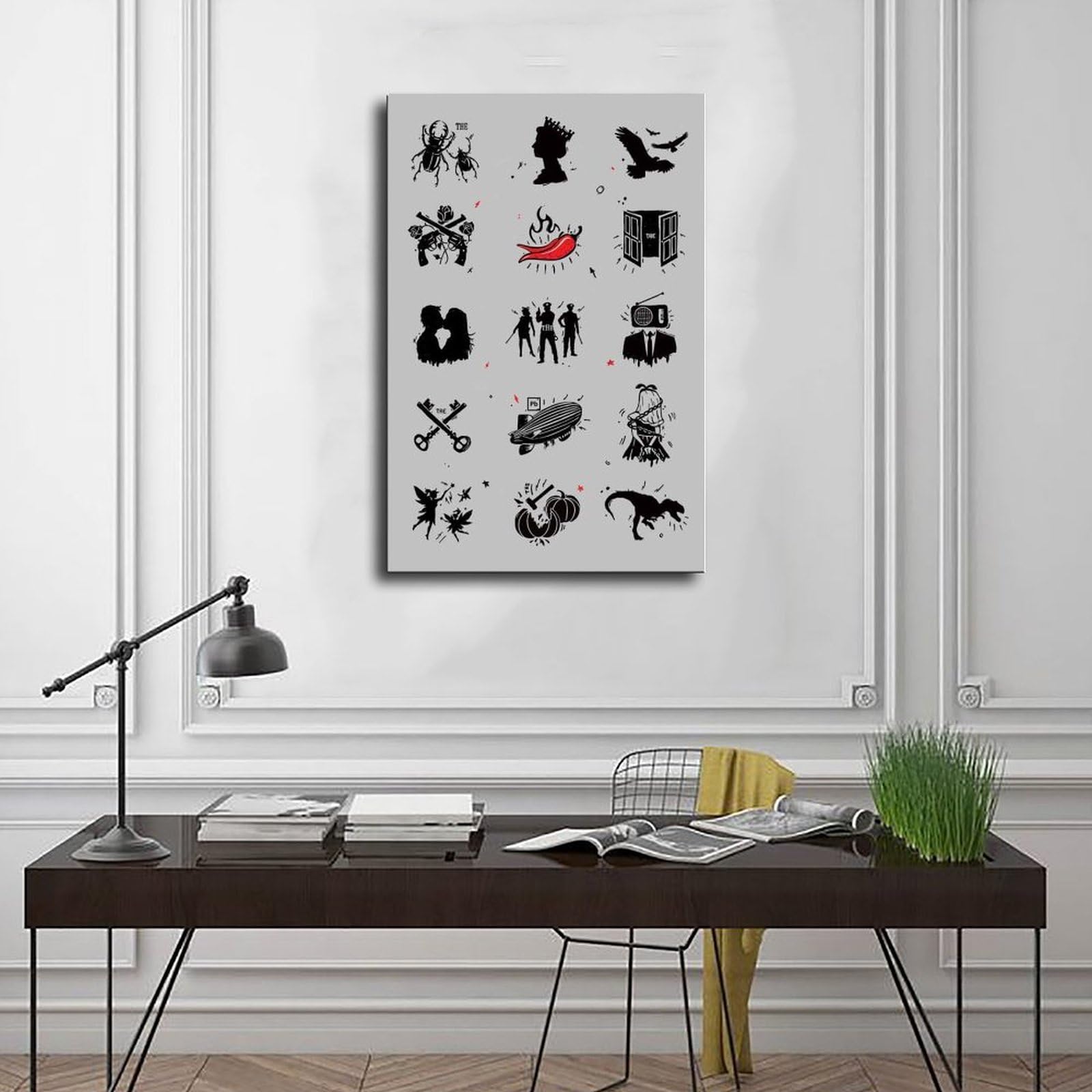 Rock Bands, poster su tela Old School Poster Wall Art Decor Print Picture Paintings per soggiorno camera da letto decorazione telaio: 50,8 cm L x 76,2 cm W