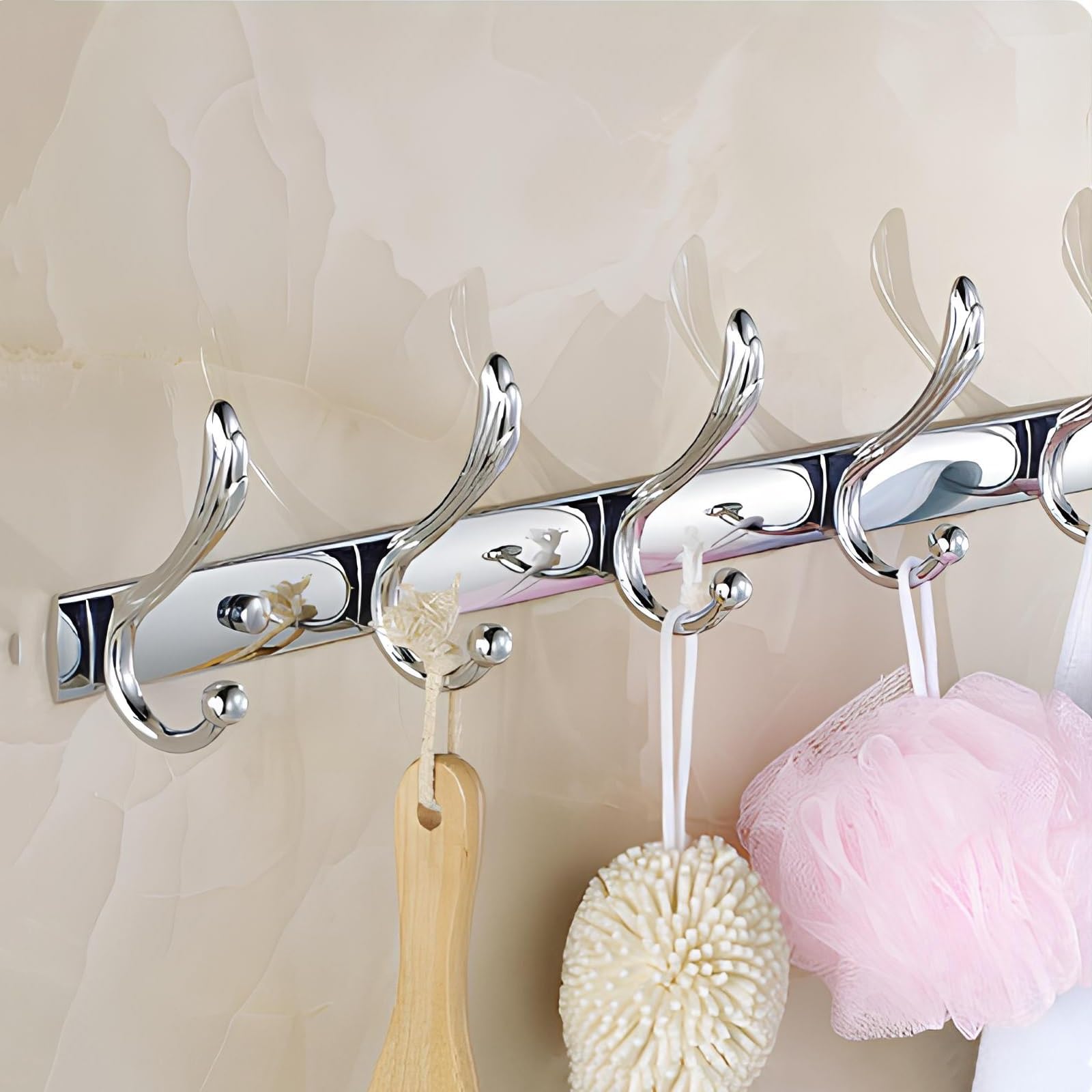Ltsrll Silver Industrial Waterproof Coat Racks Bathroom Towel Hanger