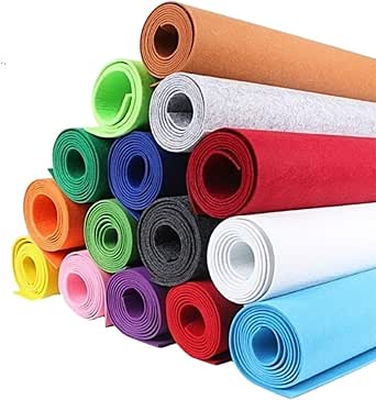 Amazon.co.jp: Jinchuan Felt Fabric Non-Woven Fabric Colorful 1mm~5mm ...