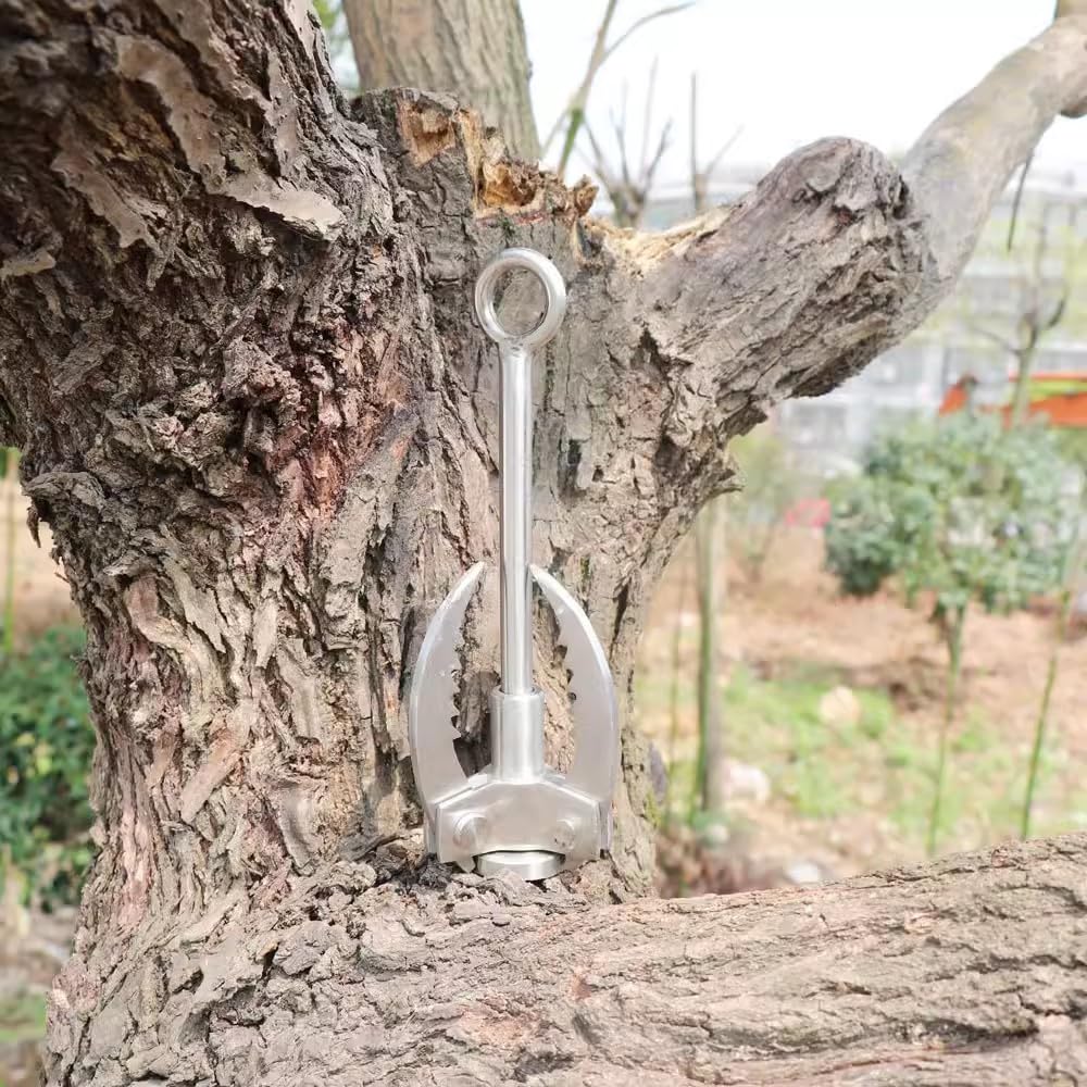 Edelstahl Kletterklaue,Greifhaken,Enterhaken Kletterhaken Wurfhaken 3 Klauen Edelstahl Klapphaken Outdoor Survival Edelstahl Kletterhaken Outdoor Camping Wandern Baumklettern